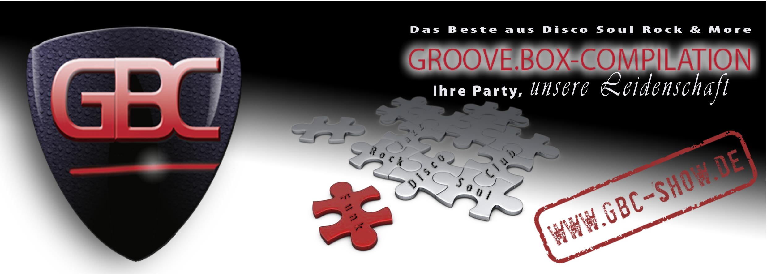 GBC Groove.Box-Compilation das beste aus Disco Soul Rock & more Ihre Party unsere Leidenschaft Hameln Bad Pyrmont Hannover Coverband Showband Liveband mieten buchen